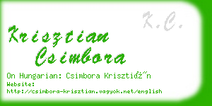 krisztian csimbora business card